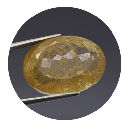 20,81 ct. Rutilquarz Oval