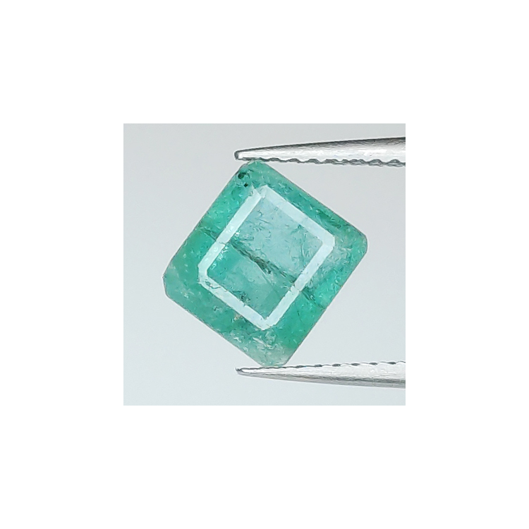 Smeraldo da 2,50 ct taglio smeraldo 7,75 X 7,12 mm