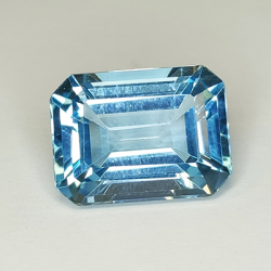 Topaze bleue 14,55 ct taille émeraude 15,60x11,74 mm