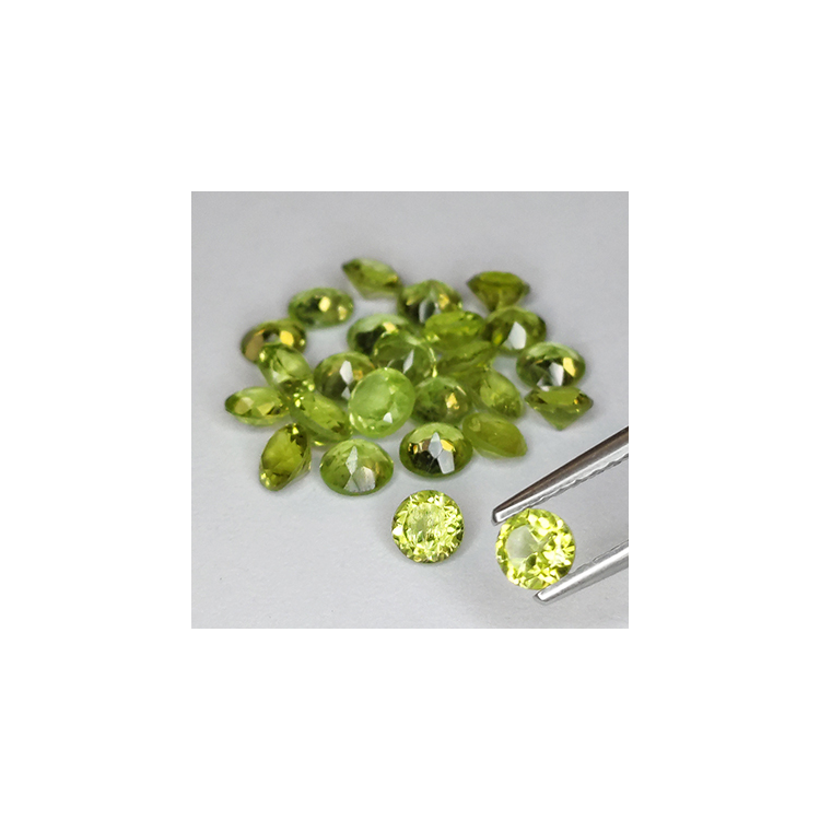 4,86ct Peridoto Verde Talla Redonda 3,5mm