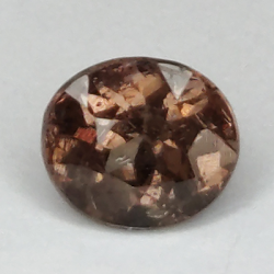 1.10ct Champagne Garnet Oval Cut 6.07x5.33mm