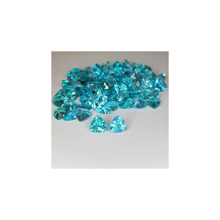 Taglio rotondo di apatite da 1 ct, 3,5 mm