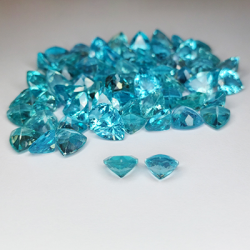Taglio rotondo di apatite da 1 ct, 3,5 mm