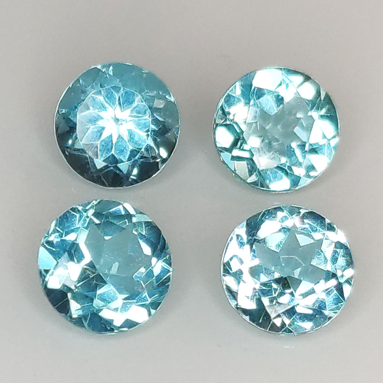 Taglio rotondo di apatite da 1 ct, 5mm