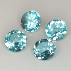 Taglio rotondo di apatite da 1 ct, 5mm