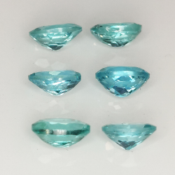 1 pezzo di apatite con taglio ovale 5x4 mm