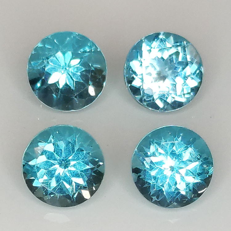 Taglio rotondo di apatite da 1 ct, 5,5mm