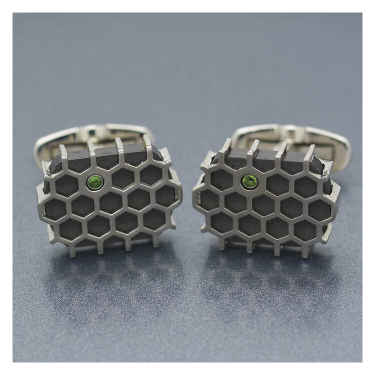 Silver Cufflinks with Gems