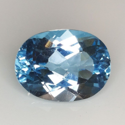 Topazio naturale a taglio ovale da 14,37 ct, 17,10 x 12,87 mm