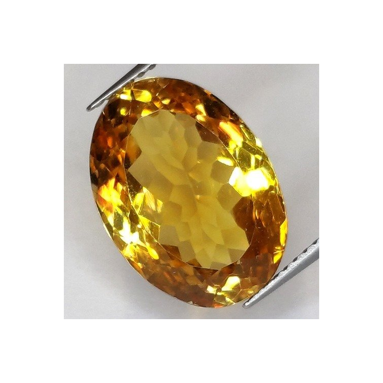 11.72ct Citrine Quartz Oval Cut 15.90 x 11.49 mm