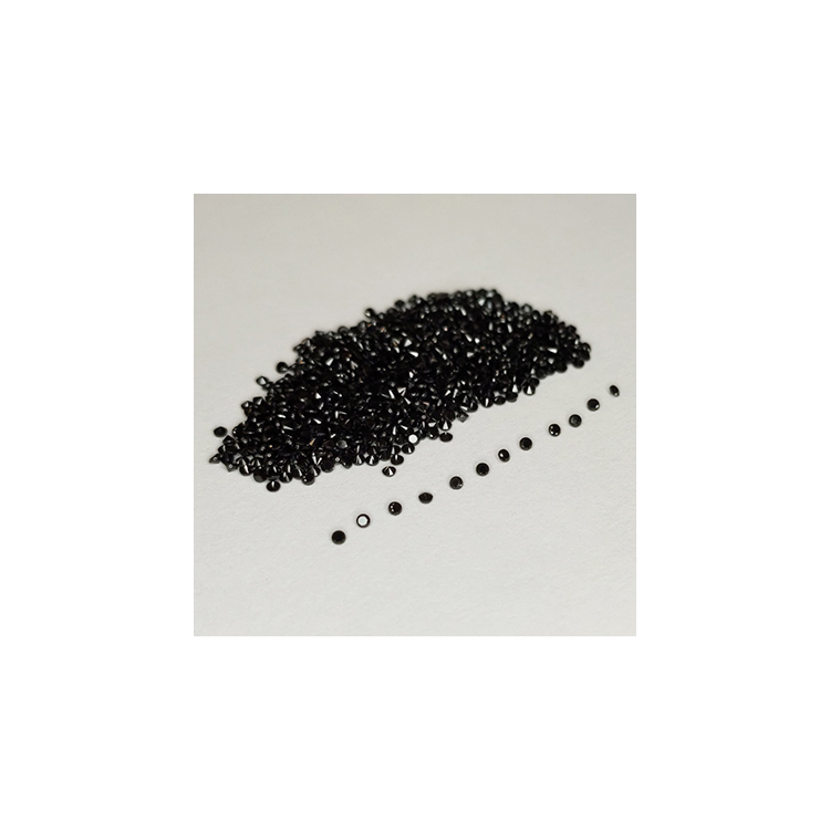 6.38ct Espinela negra talla redonda 1mm