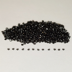 6.38 ct Black spinel round cut 1 mm