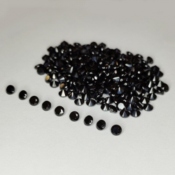 37.83 ct Black spinel round cut 3 mm