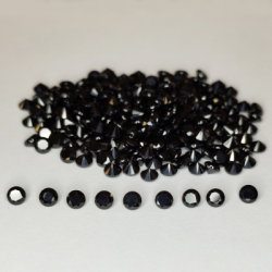 37.83 ct Black spinel round cut 3 mm