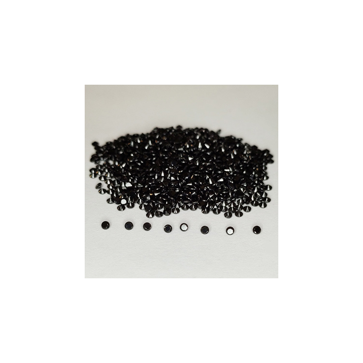 17.31 ct Black spinel round cut 1.5 mm