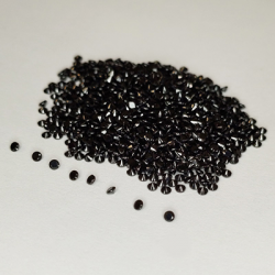 17.31 ct Black spinel round cut 1.5 mm