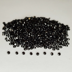 17.31 ct Black spinel round cut 1.5 mm