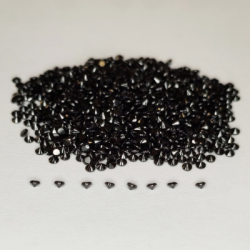 17.31 ct Black spinel round cut 1.5 mm