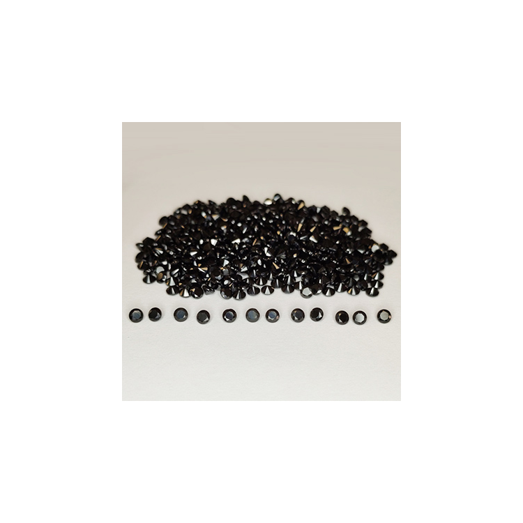 40.64 ct Black spinel round cut 2.5 mm