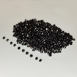 46.34 ct Black spinel round cut 2 mm