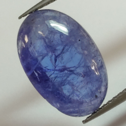 Taglio ovale di tanzanite da 6,91 ct, 15,20 x 10,52 mm