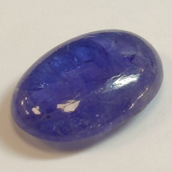 Taglio ovale di tanzanite da 6,91 ct, 15,20 x 10,52 mm