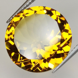 11,87 ct Citrinquarz im Rundschliff 16 mm