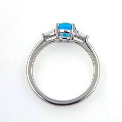 Zircon and 925 Silver Ring