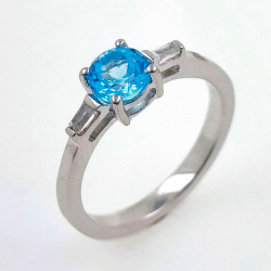 Zircon and 925 Silver Ring