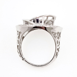 Ring mit Amethyst oder Peridot aus 925er Sterlingsilber