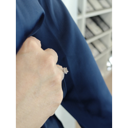 Anillo de oro con diamante champán de 0,52 ct + diamante blanco de 0,61 ct