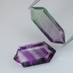 6.45ct Fluorita Blue John Talla Fantasía 16,5x6,2mm 14,3x7,3mm
