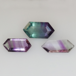 6.72ct Fluorita Blue John Talla Fantasía 13.3x6.6mm