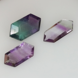6.72ct Fluorita Blue John Talla Fantasía 13.3x6.6mm