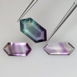 6.72ct Fluorita Blue John Talla Fantasía 13.3x6.6mm