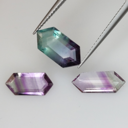 6.72ct Fluorita Blue John Talla Fantasía 13.3x6.6mm