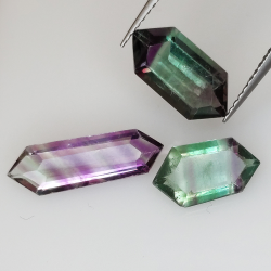 7,70ct Fluorita Blue John Talla Fantasía 16,2x5mm