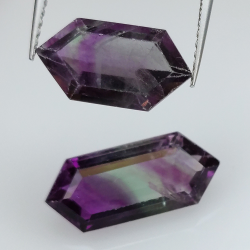 8,11ct Fluorita Blue John Talla Fantasía 15,7x6,9mm
