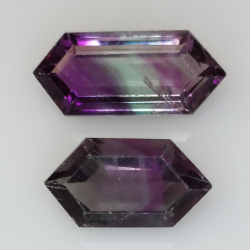 8,11ct Fluorita Blue John Talla Fantasía 15,7x6,9mm