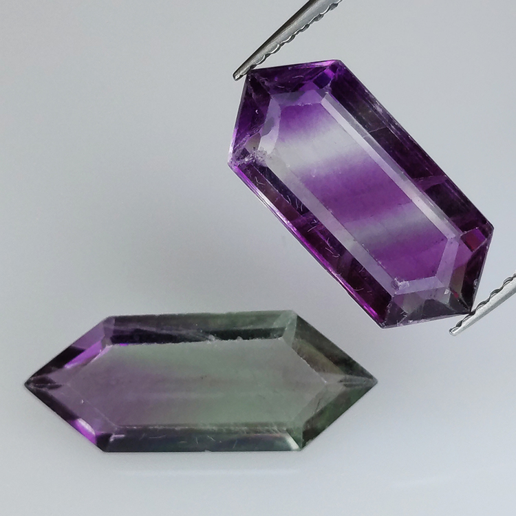 9 ct Fluorita Blue John Talla Fantasía 17,6x6,8mm