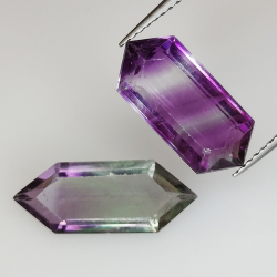 9 ct Fluorita Blue John Talla Fantasía 17,6x6,8mm