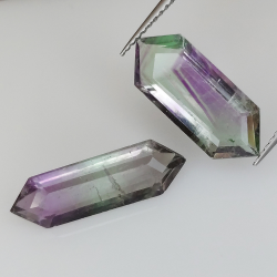 9,97ct Fluorita Blue John Talla Fantasía 19,1x6,3mm