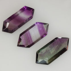 10,26ct Fluorita Blue John Talla Fantasía 17,2x6,3mm