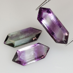10,26ct Fluorita Blue John Talla Fantasía 17,2x6,3mm