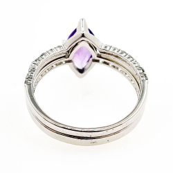 copy of Anillo de gemas y Plata 925 bañado en oro rosa