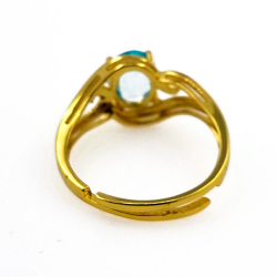 Anillo de gemas y Plata 925 bañado en oro amarillo