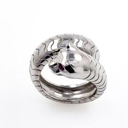 925 Sterling Silber 925 rhodiniert Edelstein Puma Ring