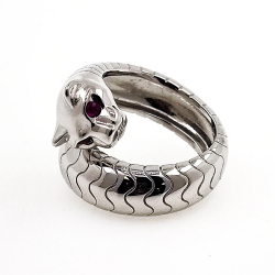 925 Sterling Silber 925 rhodiniert Edelstein Puma Ring
