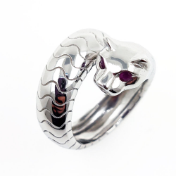 925 Sterling Silber 925 rhodiniert Edelstein Puma Ring