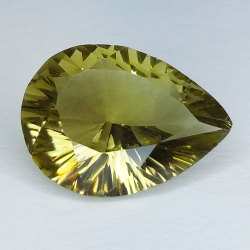12.25ct Quartz fumé taille poire 20.1x14.5mm